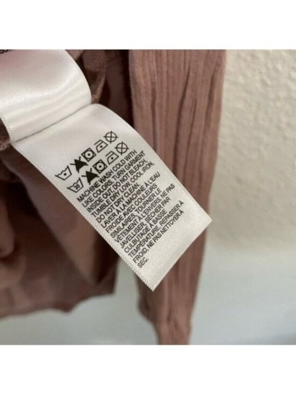 New Lucky Brand Embroidered Top Boho Gauzy Feminine Dainty Blush - Picture 9 of 11